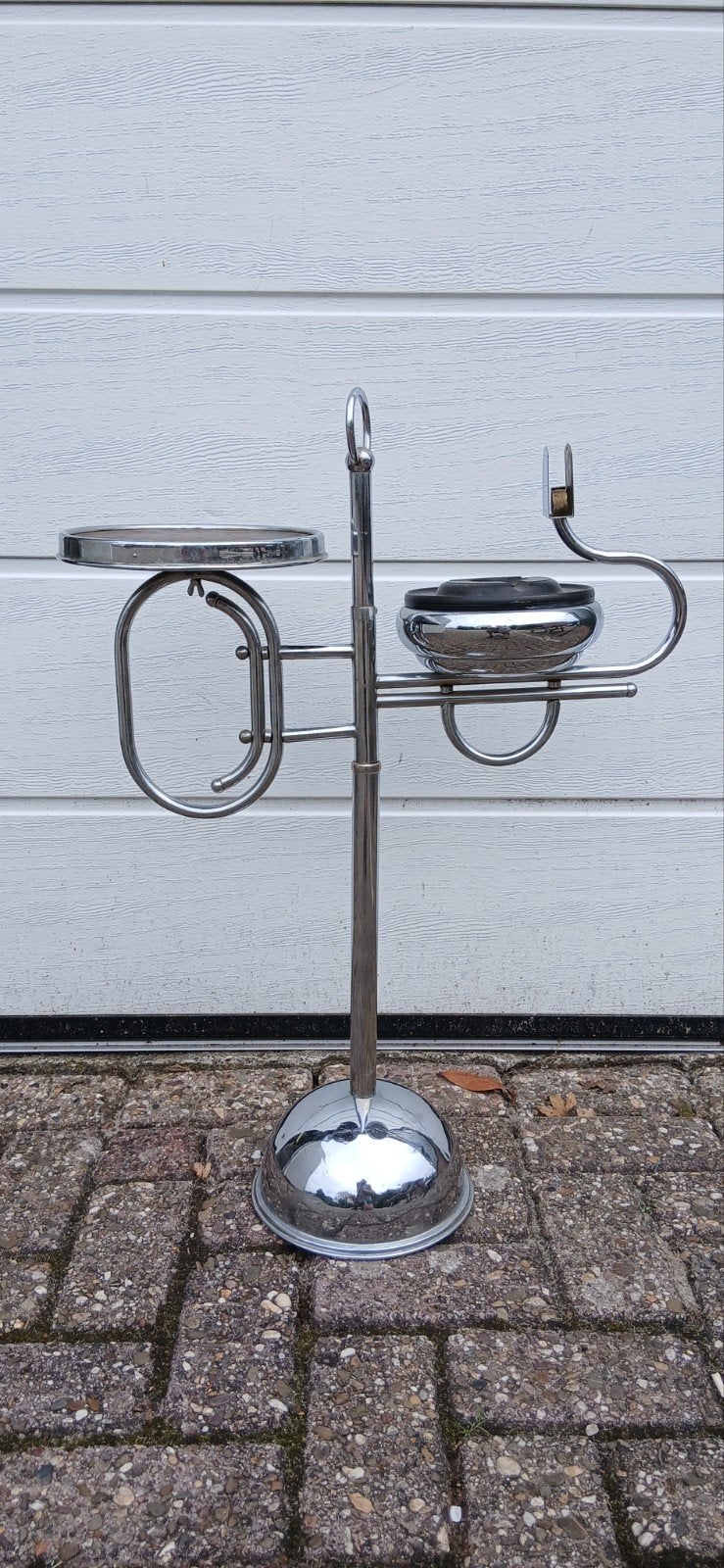 Art Deco Rookstandaard Jaren '30 - Chroom en Hout, Ophalen
