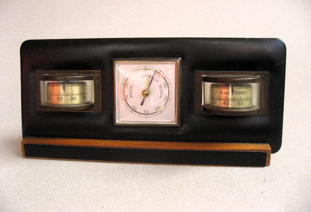 Retro bureau accessoire vintegeweerstation jaren 50/60, Ophalen of Verzenden, Gebruikt, Weerstation