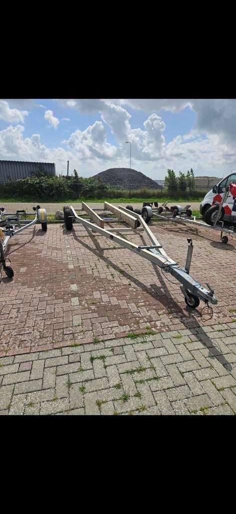 Degelijke Stallingstrailer te koop, Watersport en Boten, Boottrailers, Ophalen, Gebruikt, 1500 tot 3000 kg, 6 tot 9 meter