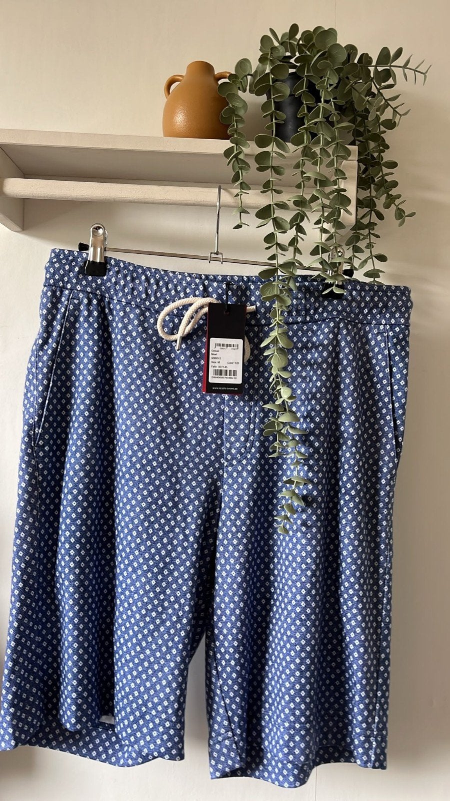 Nieuwe DESOTO korte broek M – blauw met print – met kaartje, Ophalen of Verzenden, Nieuw, Maat 48/50 (M), Blauw
