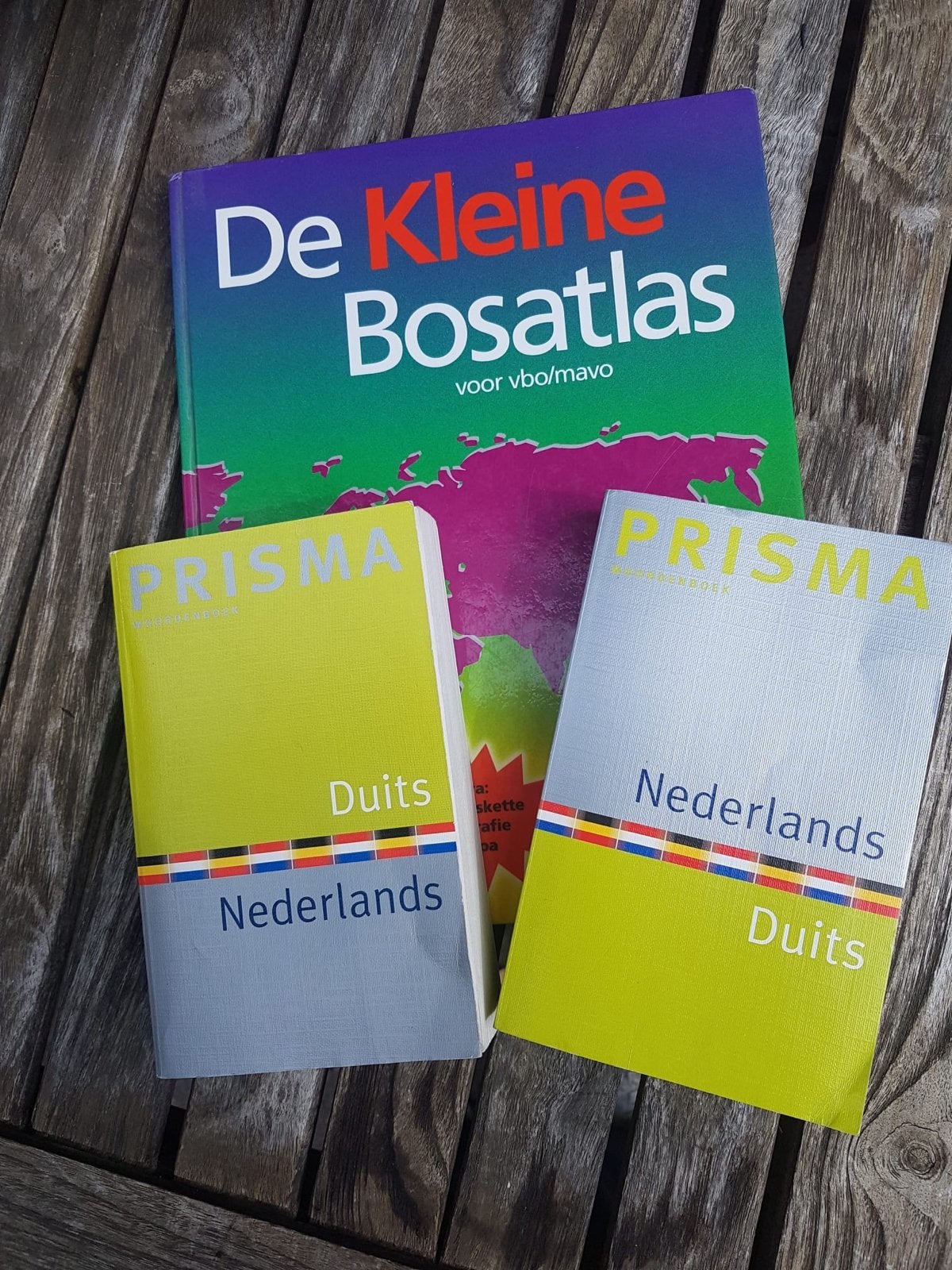 Diverse boeken: Bosatlas, Prisma woordenboeken, theorie, Boeken, Ophalen of Verzenden, Alpha, Gelezen, LBO