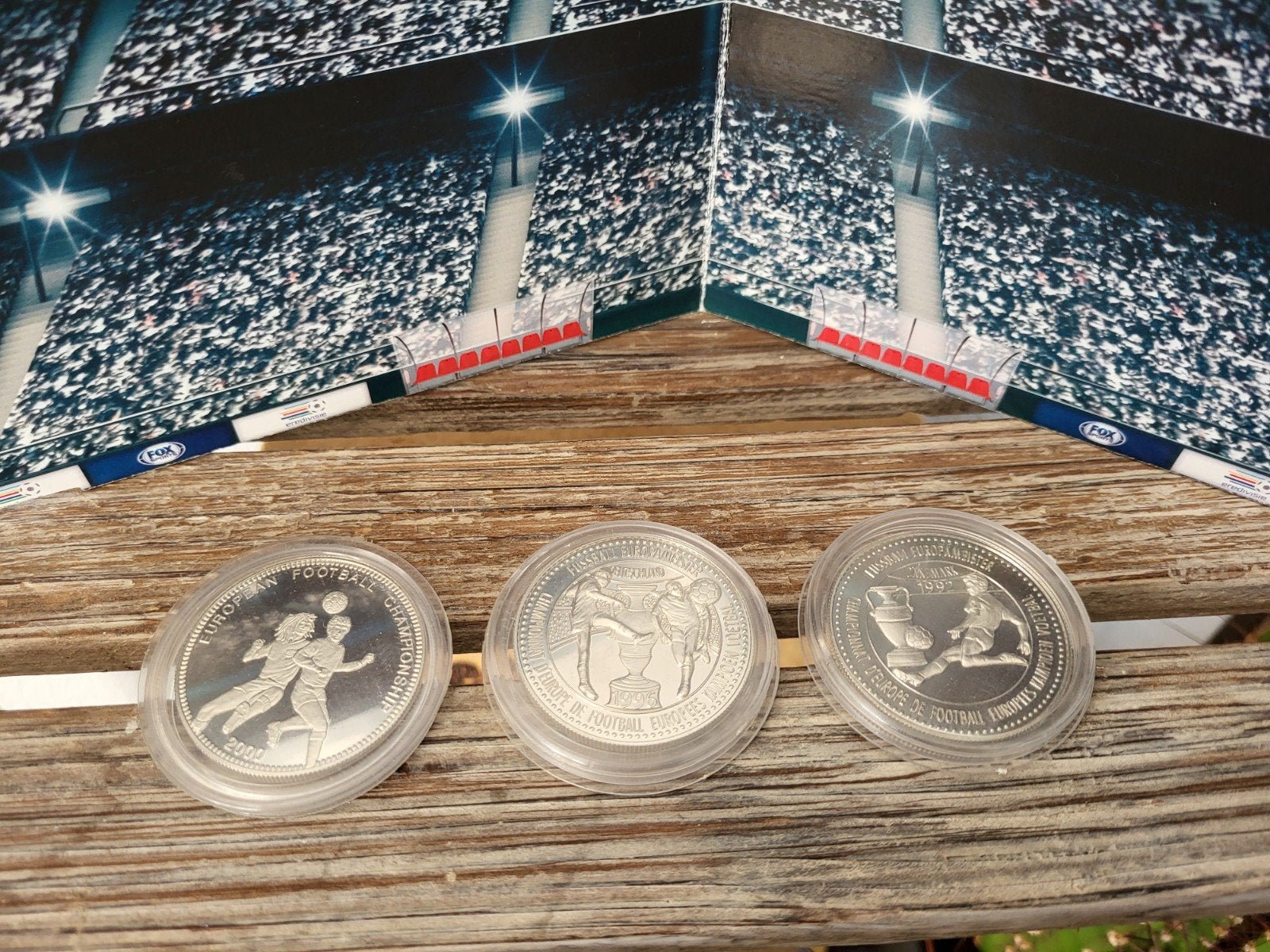 3x Herdenkingsmunt uefa Euro Ek voetbal 2000, Verzamelen, Ophalen, Zo goed als nieuw, Overige typen