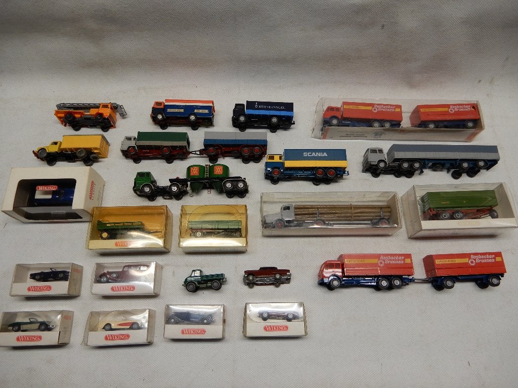 Verzameling Wiking auto's en vrachtwagens 1- 87, Ophalen of Verzenden, Zo goed als nieuw, Bus of Vrachtwagen, Wiking