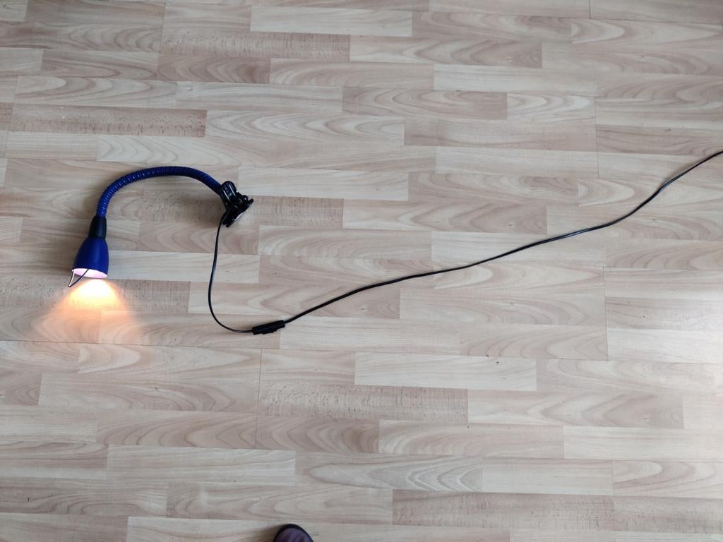 Flexibele Klemspot / Leeslamp - Blauw, Gebruikt, Modern, functioneel, Minder dan 30 watt, Gloeilamp