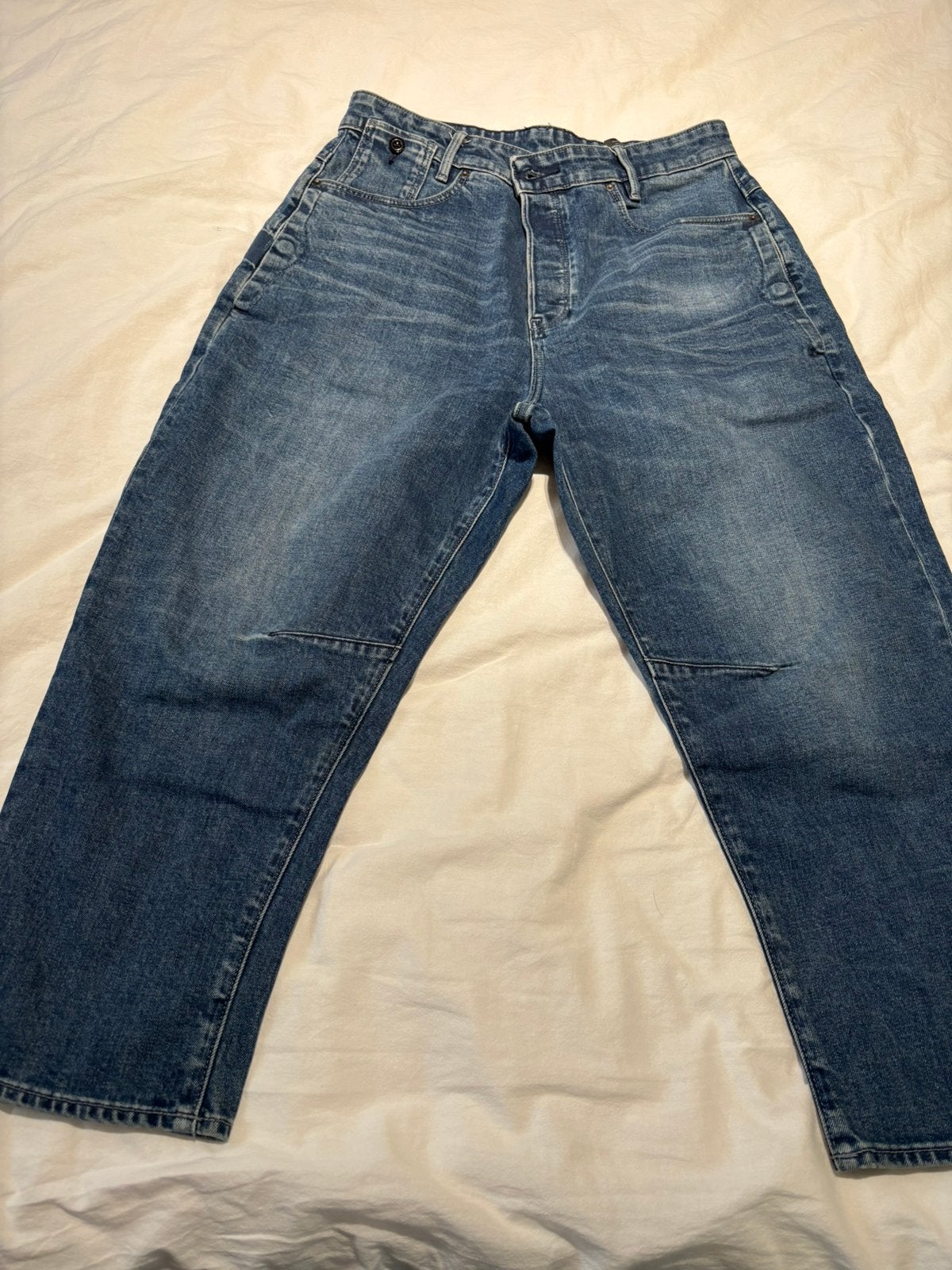 G star boyfriend, Ophalen of Verzenden, Zo goed als nieuw, Blauw, Overige jeansmaten