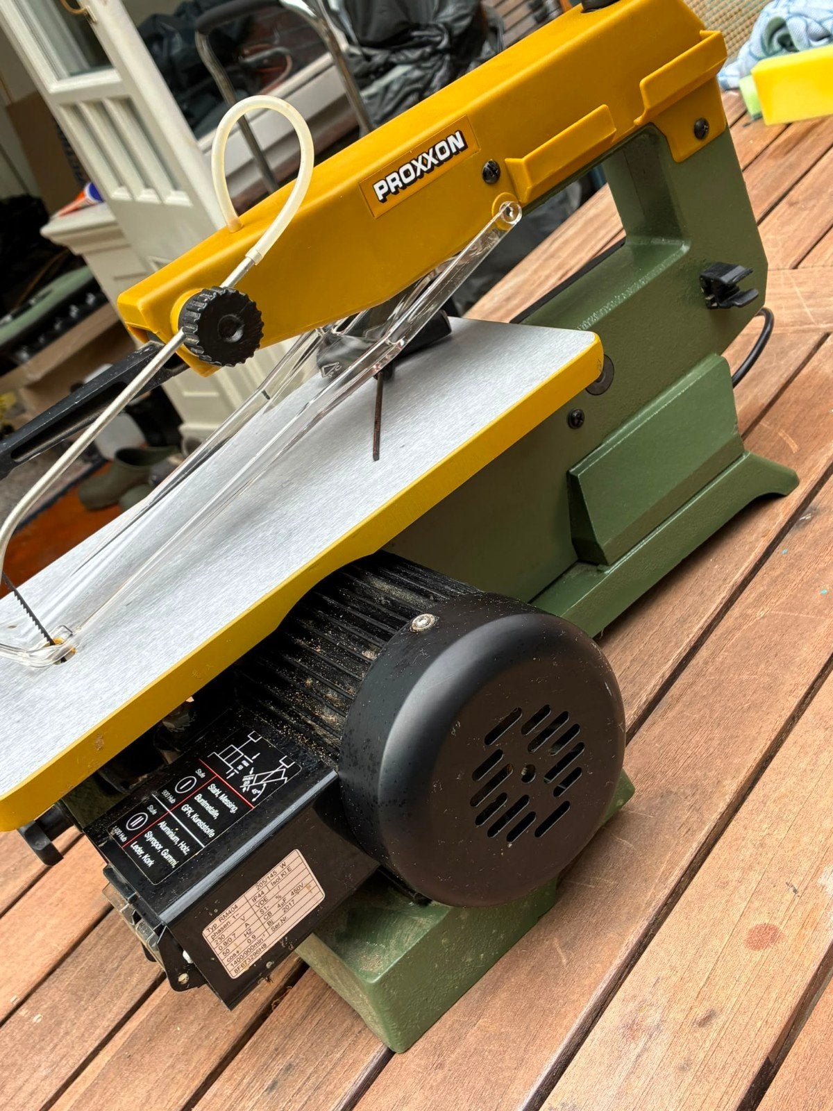 Proxxon DSH 28092 figuurzaagmachine- werkt goed- compleet, Ophalen, Gebruikt, 70 mm of meer, Lintzaag