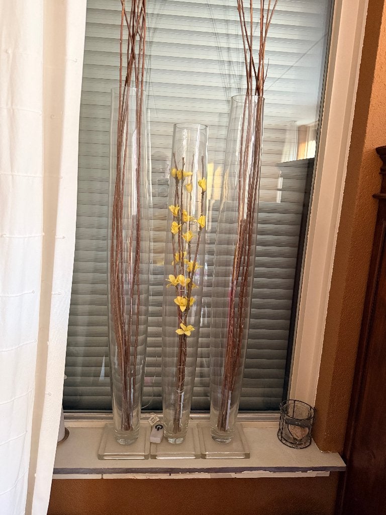 Siervazen, Huis en Inrichting, Woonaccessoires | Vazen, Ophalen, Gebruikt, Overige kleuren, Glas