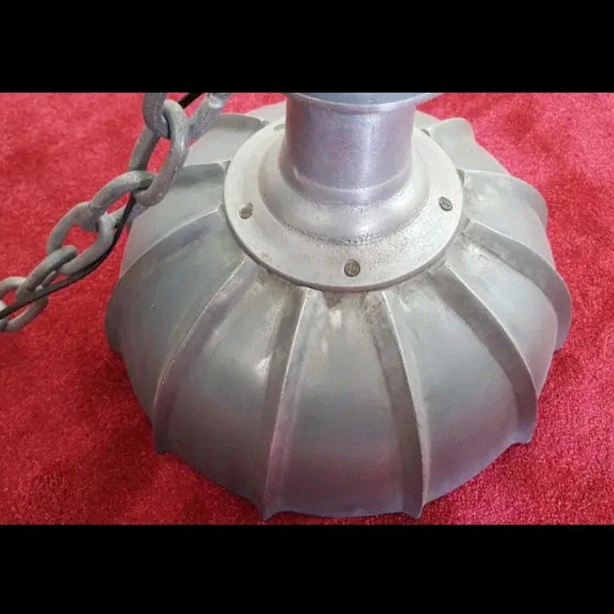 Stoere industriële lamp! Loods5, blauw/grijs, Ophalen, Zo goed als nieuw