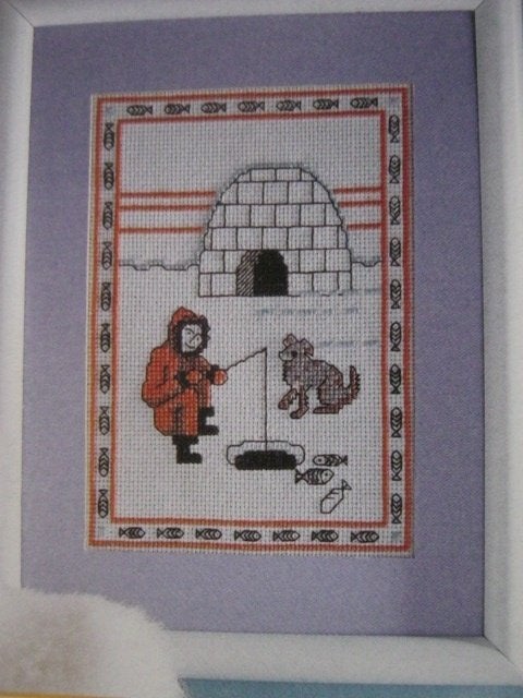 Borduurpatroon  Op het Poolijs Iglo Eskimo  nr 9098 do, Verzenden, Nieuw, Handborduren, Patroon