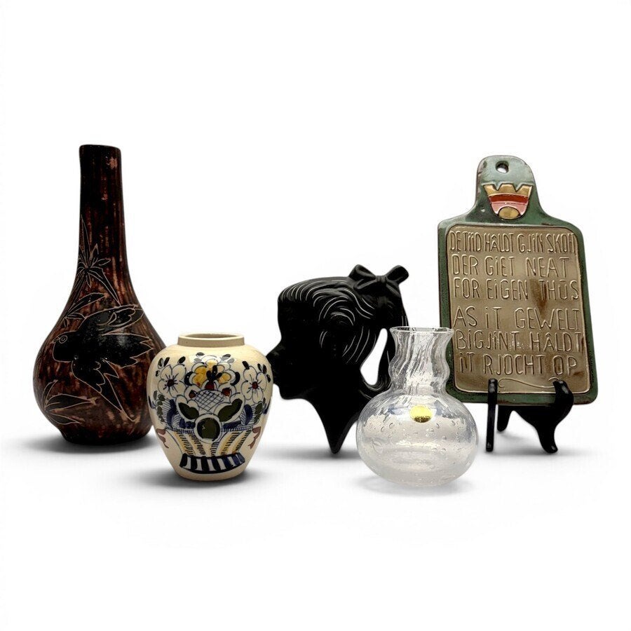 Glas en keramiek, o.a. Henk Potters, Rozenburg en Leerdam, Ophalen of Verzenden