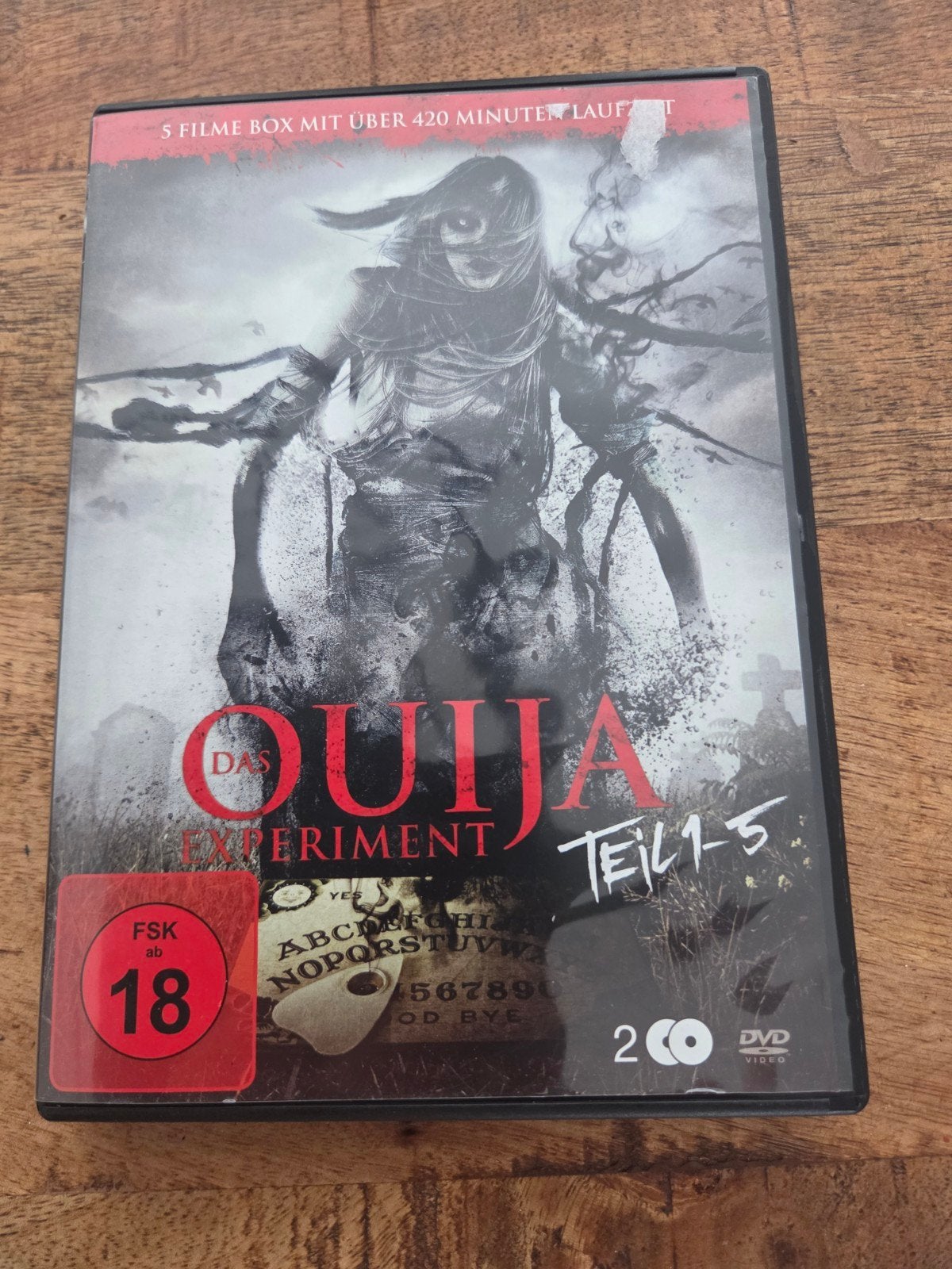Ouija experiment dvd box (deel 1 tm 5), Alle leeftijden, Ophalen of Verzenden, Zo goed als nieuw