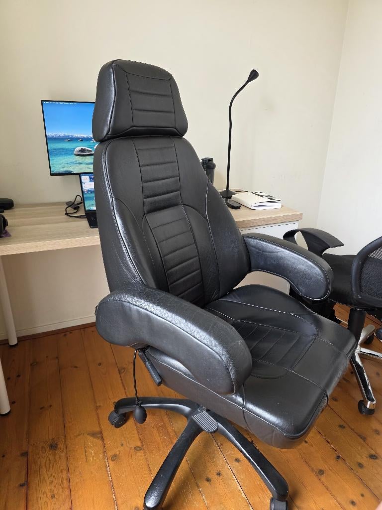 Leather Office chair, Ophalen, Gebruikt, Zwart, Bureaustoel