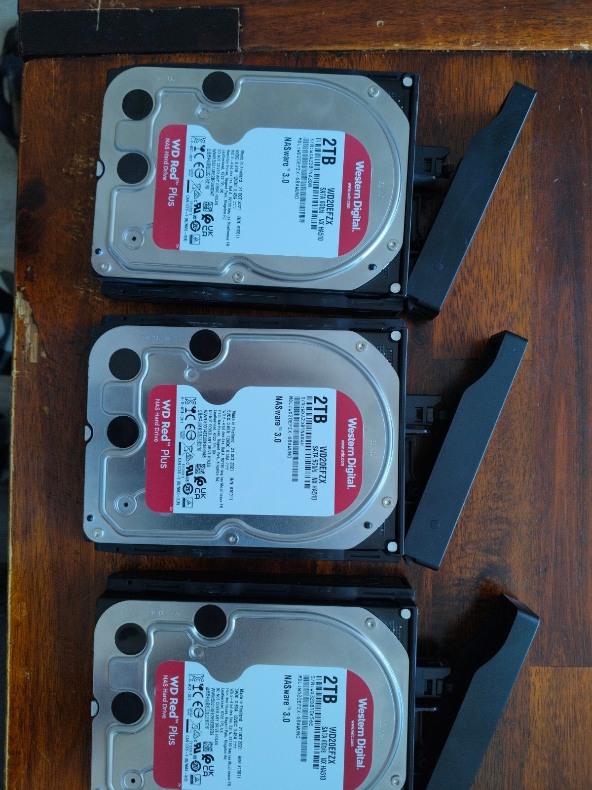 WD Red 2 tB - 5 stuks, Intern, Gebruikt, Server, SATA