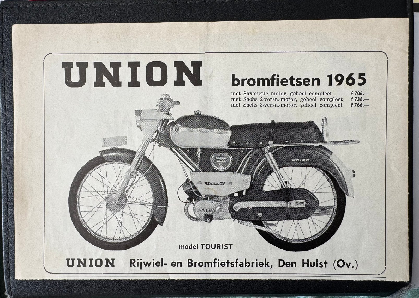 Advertentie Union Tourist, Verzenden, Zo goed als nieuw, Motoren