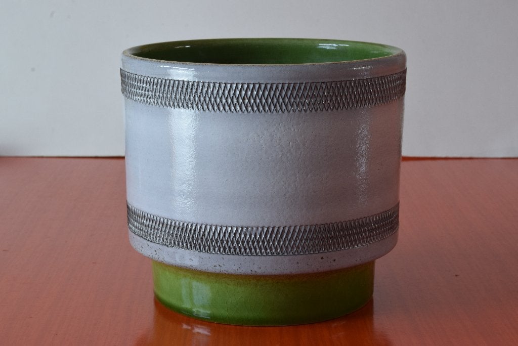Retro vintage West-Germany Jasba sgraffito fat lava bloempot, Ophalen of Verzenden