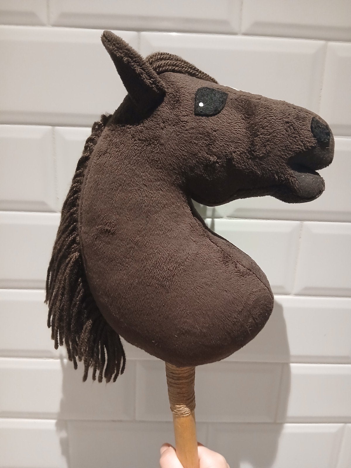 Hobbyhorse bruin met witte bles - Zo goed als nieuw, Ophalen of Verzenden, Zo goed als nieuw, Jongen of Meisje