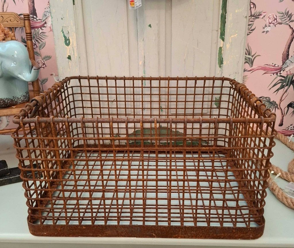 Brocante roestige oestermand, Ophalen of Verzenden