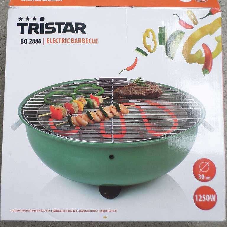 TRISTAR barbecue/grill 'BQ-2886' NIEUW diam.30cm 1250Watt n2, Tuin en Terras, Elektrische barbecues, Ophalen of Verzenden, Nieuw