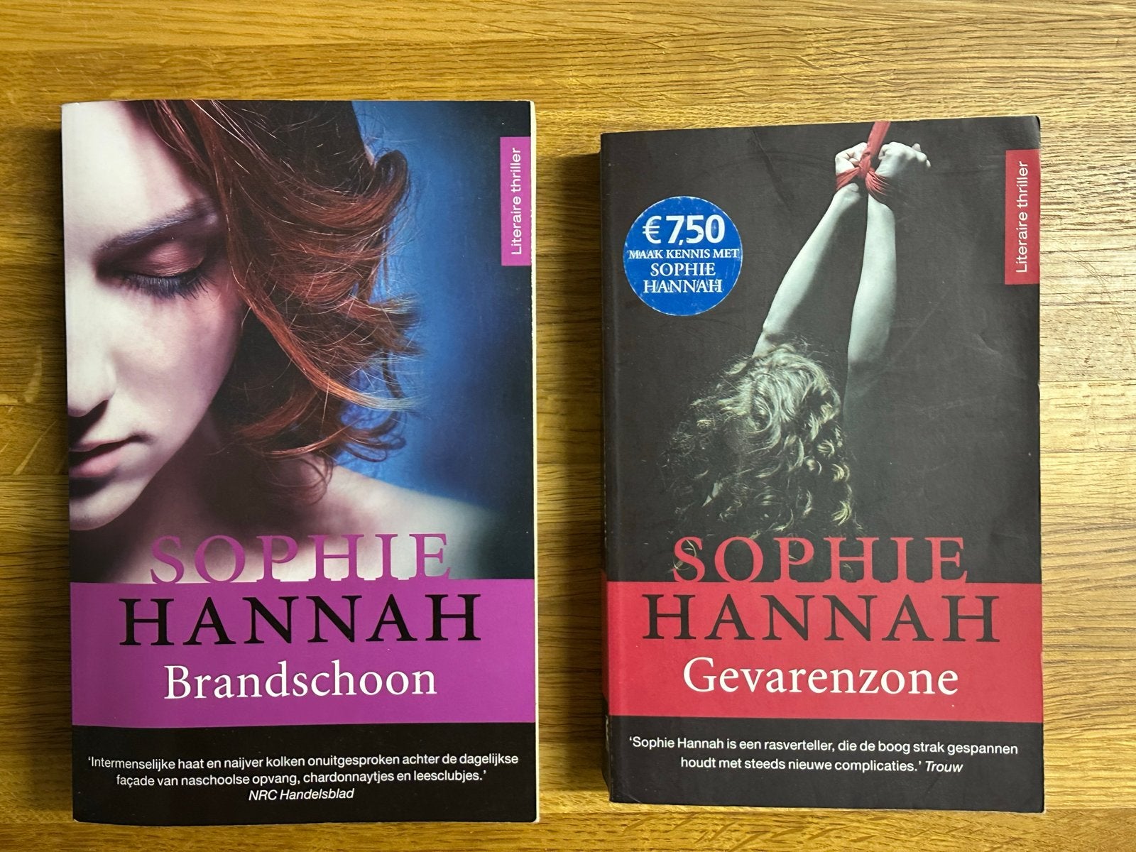 Sophie Hannah - Brandschoon & Gevarenzone (2 thrillers), Ophalen of Verzenden, Gelezen, Europa overig
