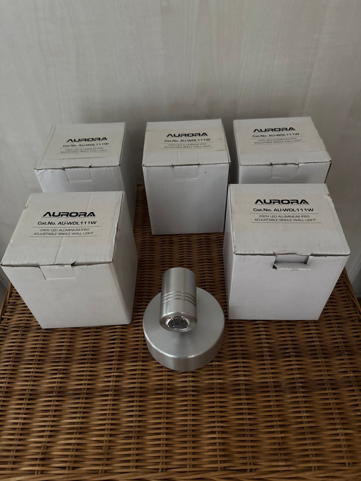 5x Aurora LED Aluminium IP65 Verstelbare Wandlamp, Ophalen of Verzenden, Nieuw, Metaal