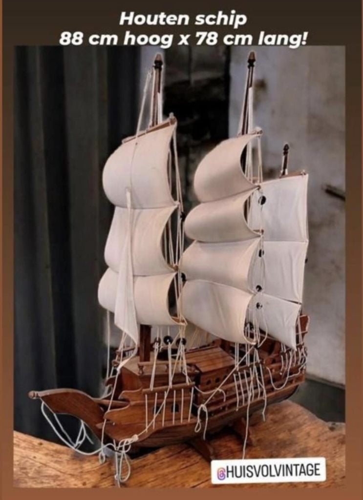 Mooi groot houten schip, zeilboot, zeilschip️️️️️⛵️, Ophalen, Gebruikt, ., .