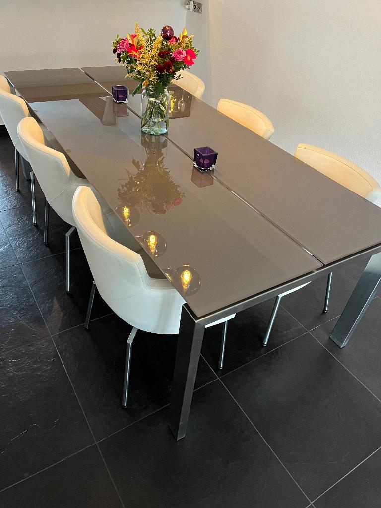 Karat eettafel inclusief 6 stoelen, Huis en Inrichting, Ophalen, 50 tot 100 cm, Vijf personen of meer, 150 tot 200 cm