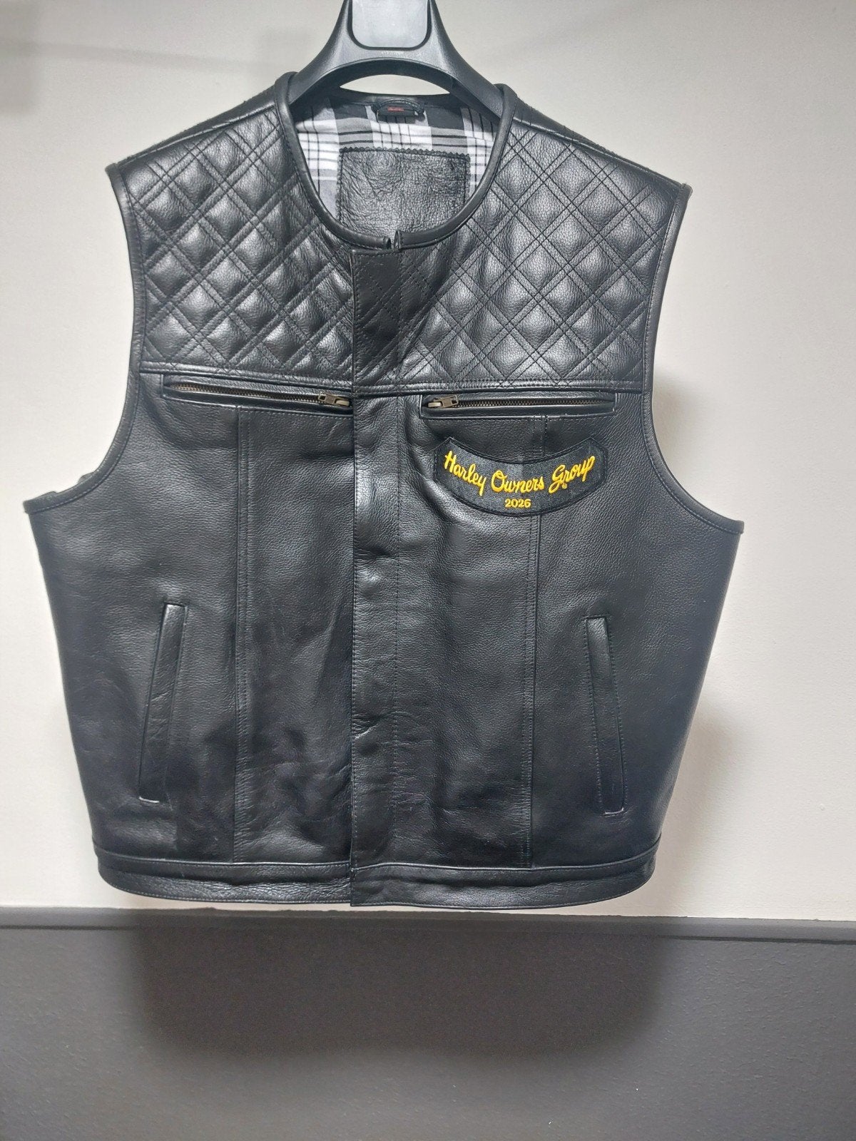 Harley davidson vest, Ophalen of Verzenden, Tweedehands, Jas | leer