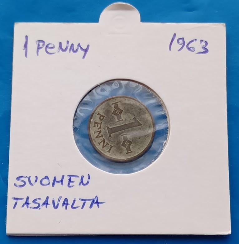 Finland 1 Penni -  1963, Verzenden, Overige landen, Losse munt