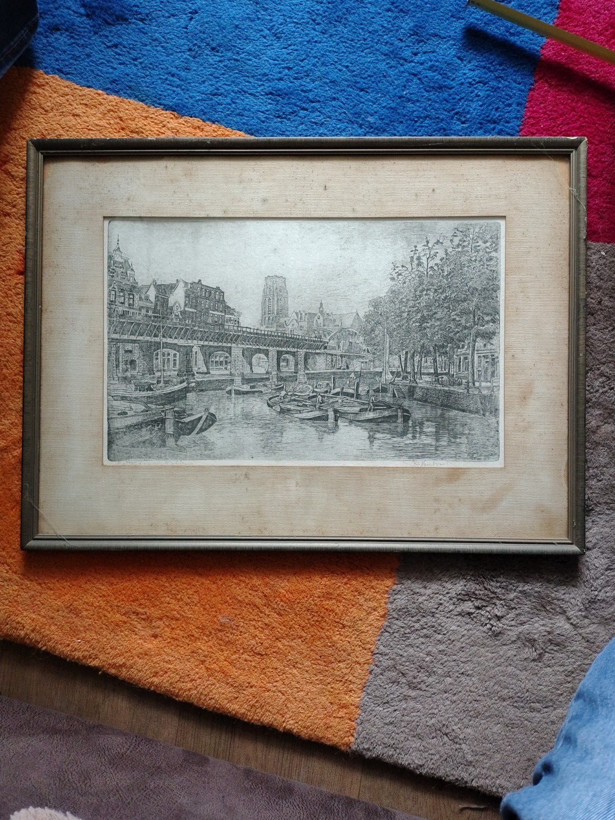 Ets Rotterdam Kolk - Marius Janssen (Handgesigneerd), Ophalen of Verzenden