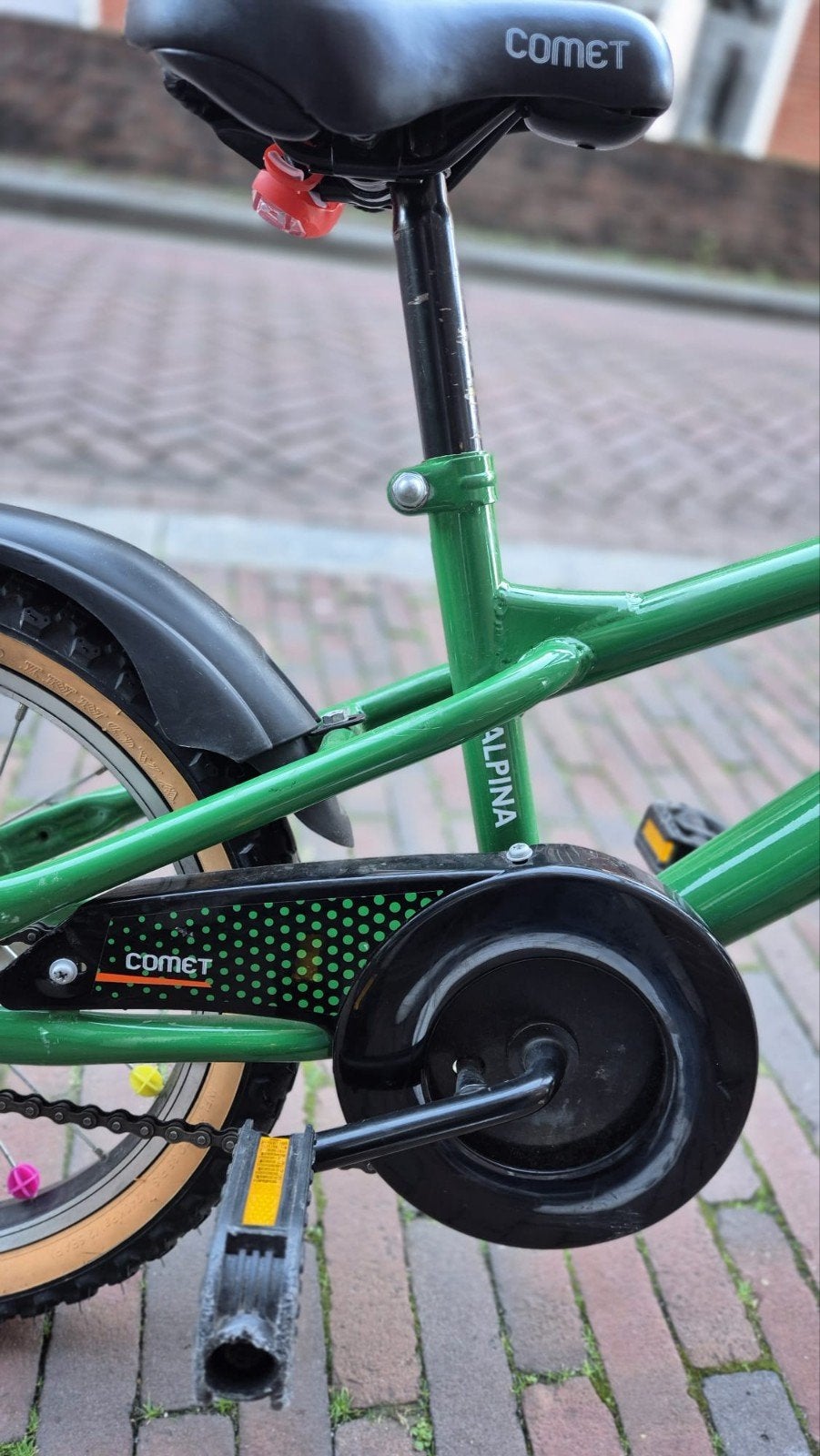 Alpina Comet kinderfiets 16 inch - Groen, Terugtraprem, Alpina, Ophalen of Verzenden, 16 tot 20 inch