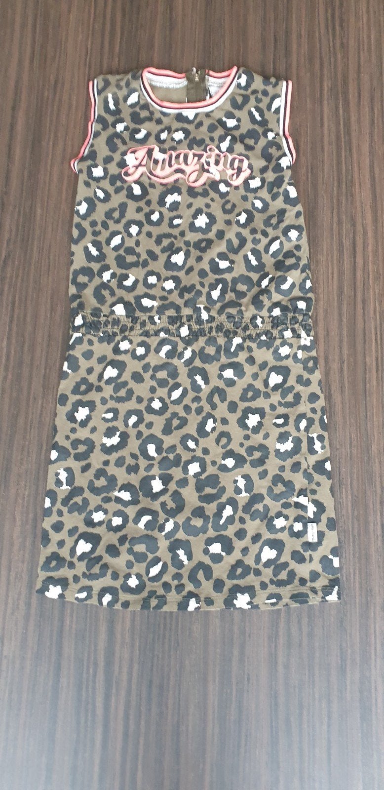 Orange Stars Jurk met Luipaardprint en 'Amazing' Opdruk, Meisje, Ophalen of Verzenden, Zo goed als nieuw, Jurk of Rok
