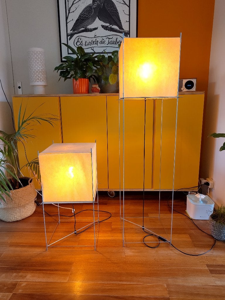 Set van 2 vintage Lotek lampen – Benno Premsela, Ophalen, Gebruikt, Metaal, E27 (groot)
