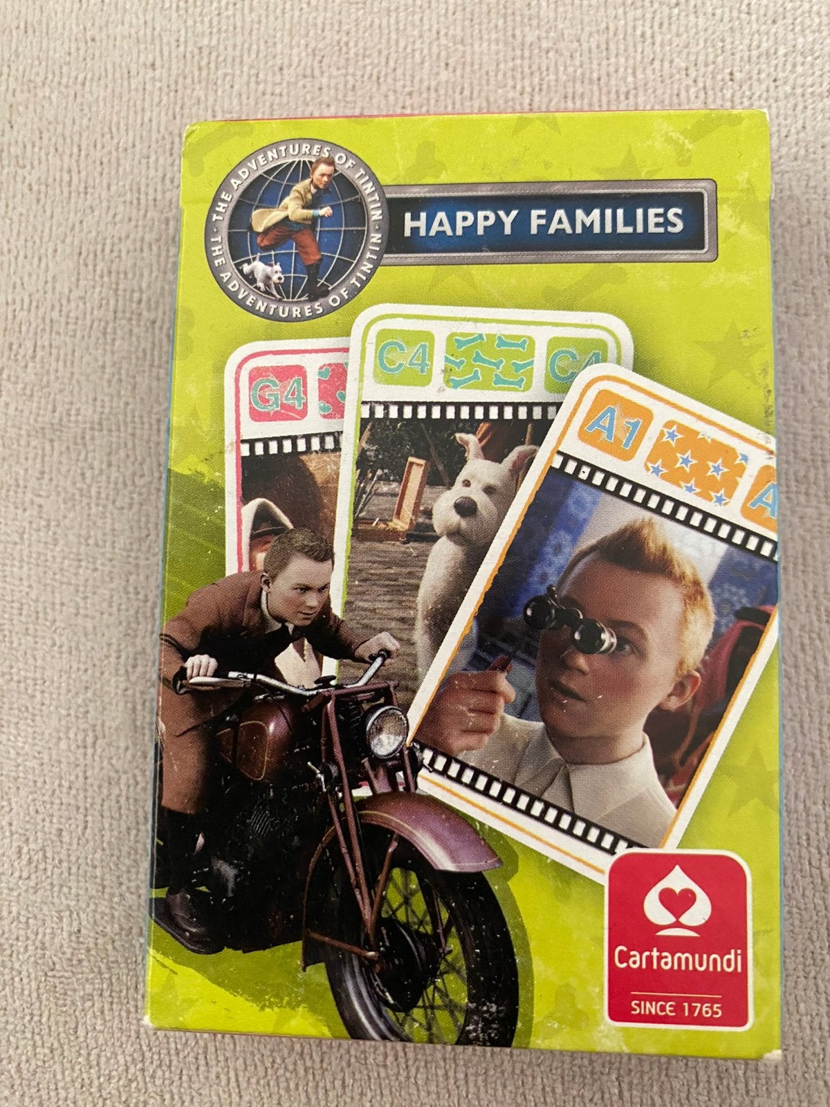 Kuifje, nieuw kwartetspel van Happy Families, Ophalen of Verzenden, Nieuw, Kwartet(ten)