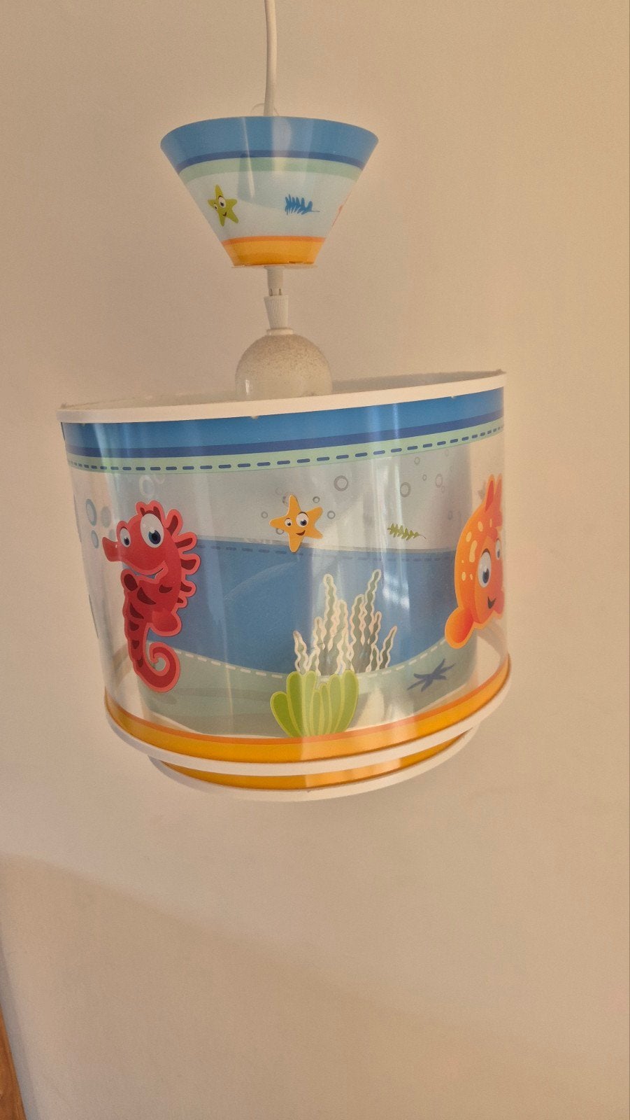 Kinderlamp met onderwaterwereld thema, Ophalen of Verzenden, Gebruikt, Lamp