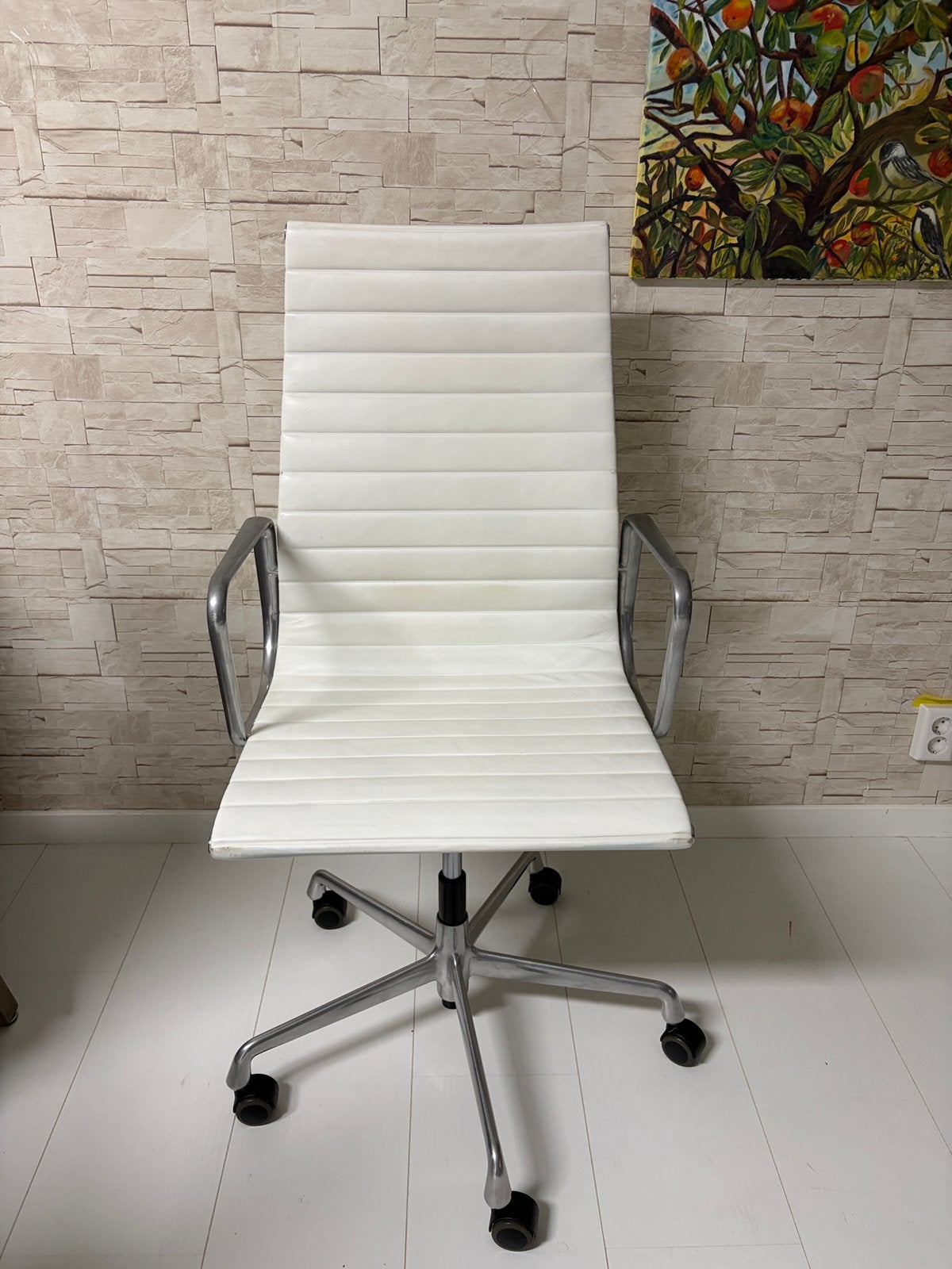 Vitra Eames EA119 EA 119 bureaustoel wit, Ophalen, Zo goed als nieuw, Wit, Bureaustoel