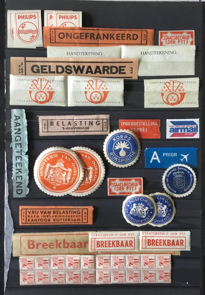 Nederland pakketstickers oud kavel S 2, Postzegels en Munten, Postzegels | Volle albums en Verzamelingen, Ophalen of Verzenden