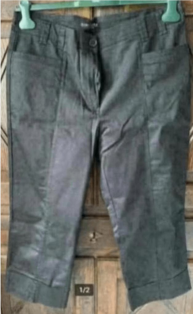 Zwarte broek, damesbroek met omslag; maat 44; Gina Laura, Kleding | Dames, Zwart, Maat 42/44 (L), Ophalen of Verzenden, Zo goed als nieuw