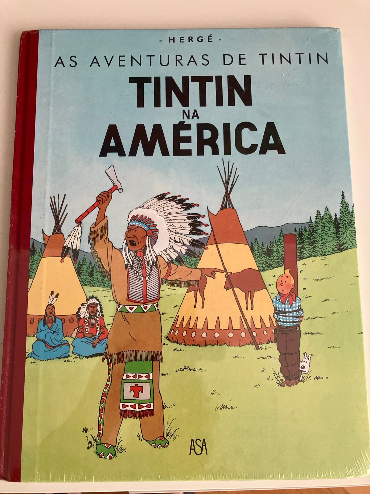 Tintin in Amerika - in Portugese vertaling- Nieuw in folie, Eén stripboek, Ophalen of Verzenden, Nieuw