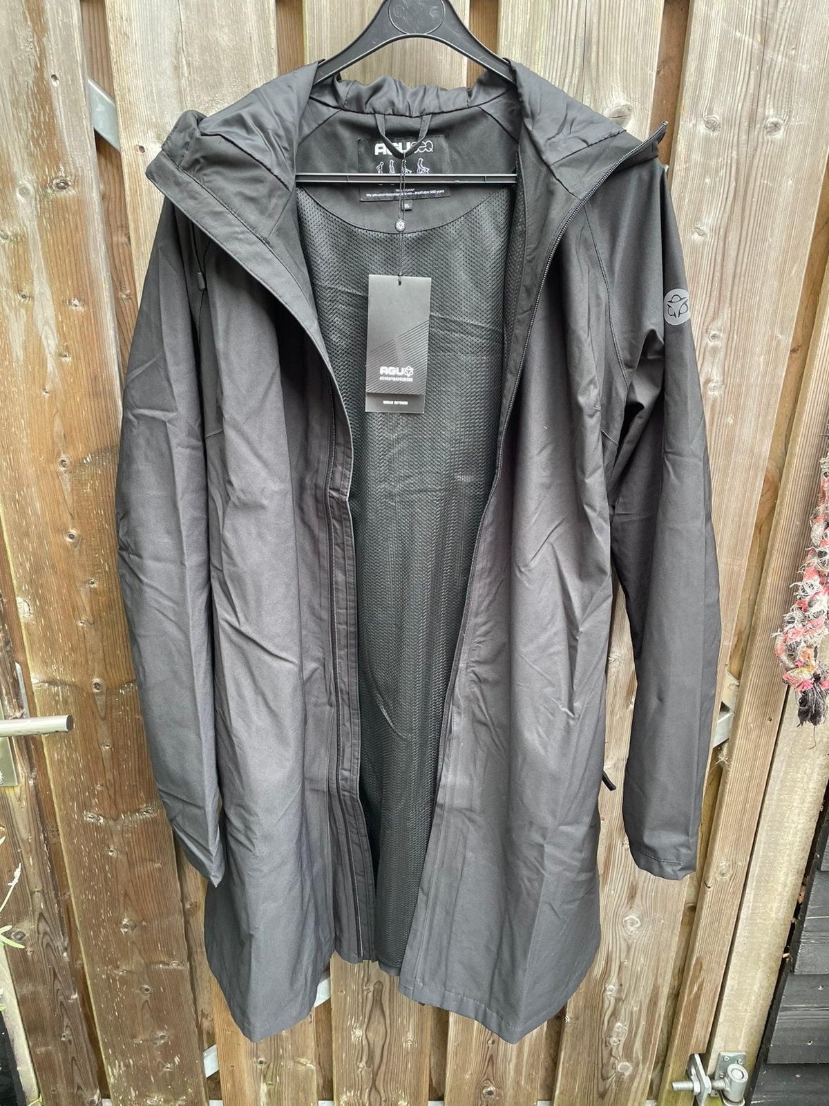 AGU SEQ dames regenjas zwart XL☔️, Ophalen of Verzenden, Zo goed als nieuw, Regenjas