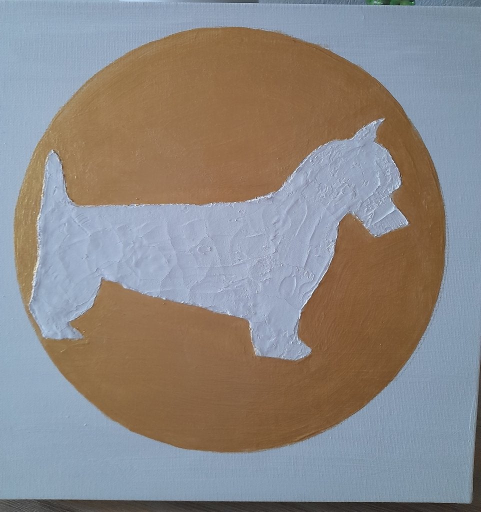 Westie hondje abstract, Antiek en Kunst, Ophalen