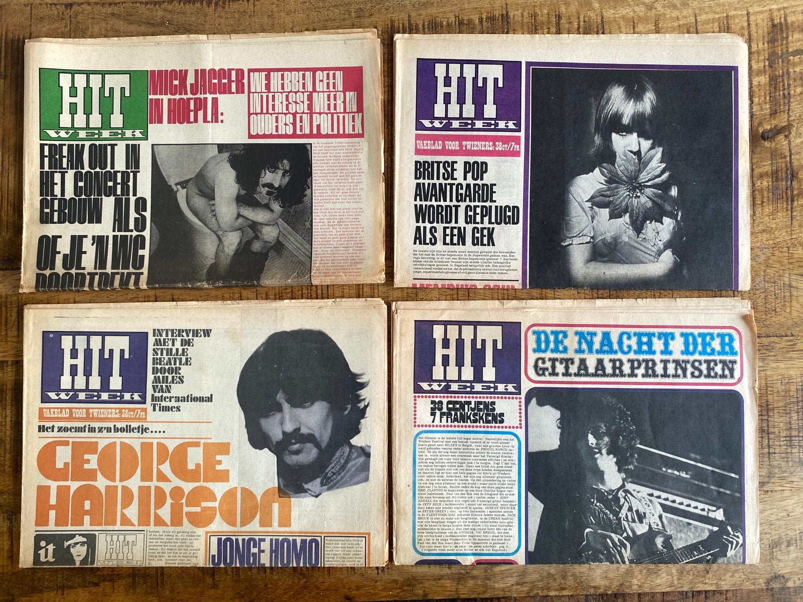 Hitweek 1967 4x stuks 2e en 3e jaargang, Ophalen of Verzenden, Gelezen