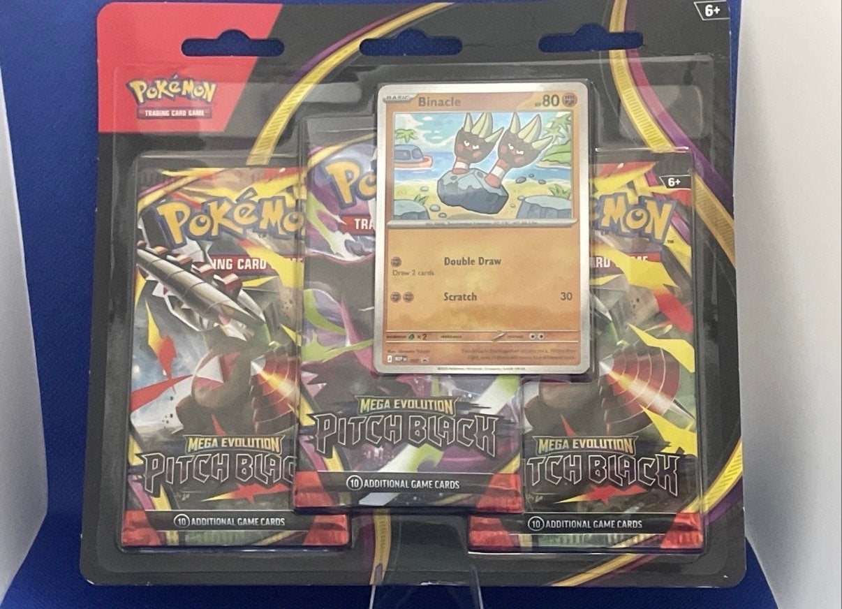 Pokémon Pitch Black 3 pack blister met Binacle, Ophalen of Verzenden, Nieuw, Booster