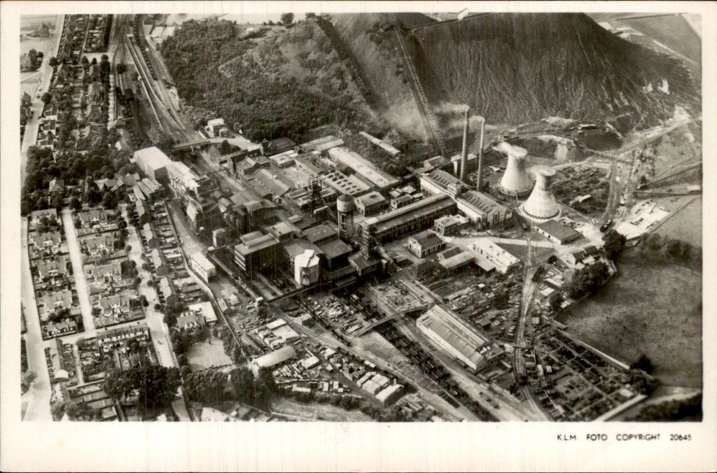 Terwinselen - Staatsmijn Wilhelmina - Luchtfoto, Ophalen of Verzenden, 1940 tot 1960, Ongelopen, Limburg