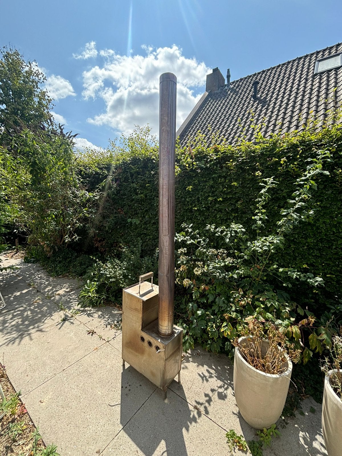 Houtgestookte interne kachel voor hottub, Ophalen, Zo goed als nieuw