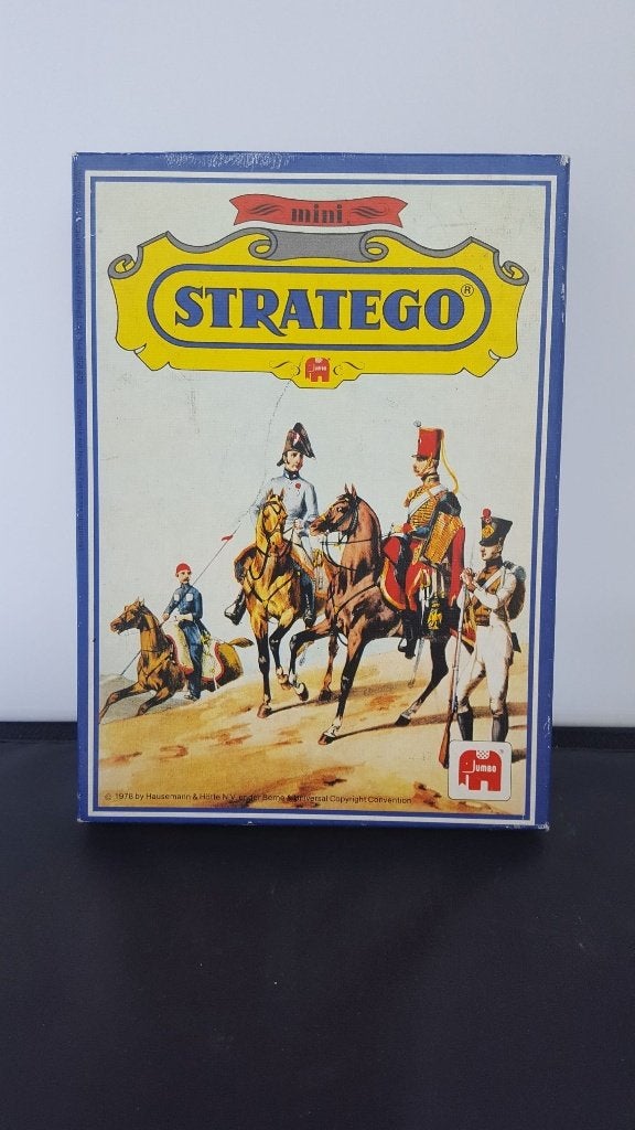 Mini Stratego in blauwe doos, Jumbo 1978, als nieuw. 2A16, Hobby en Vrije tijd, Gezelschapsspellen | Bordspellen, Tweedehands verkoop