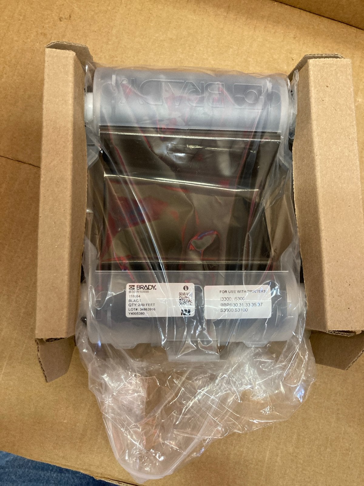 Brady B30-R10000 Zwart Printerlint - Nieuw in Doos, Overige typen, Nieuw, Ophalen of Verzenden, Nvt