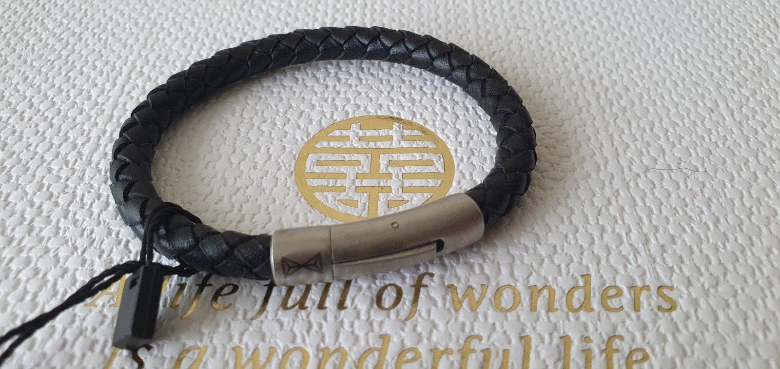 Aze Jewels stoere leren armband 18cm nieuw, Ophalen of Verzenden, Nieuw, Bruin, Leer