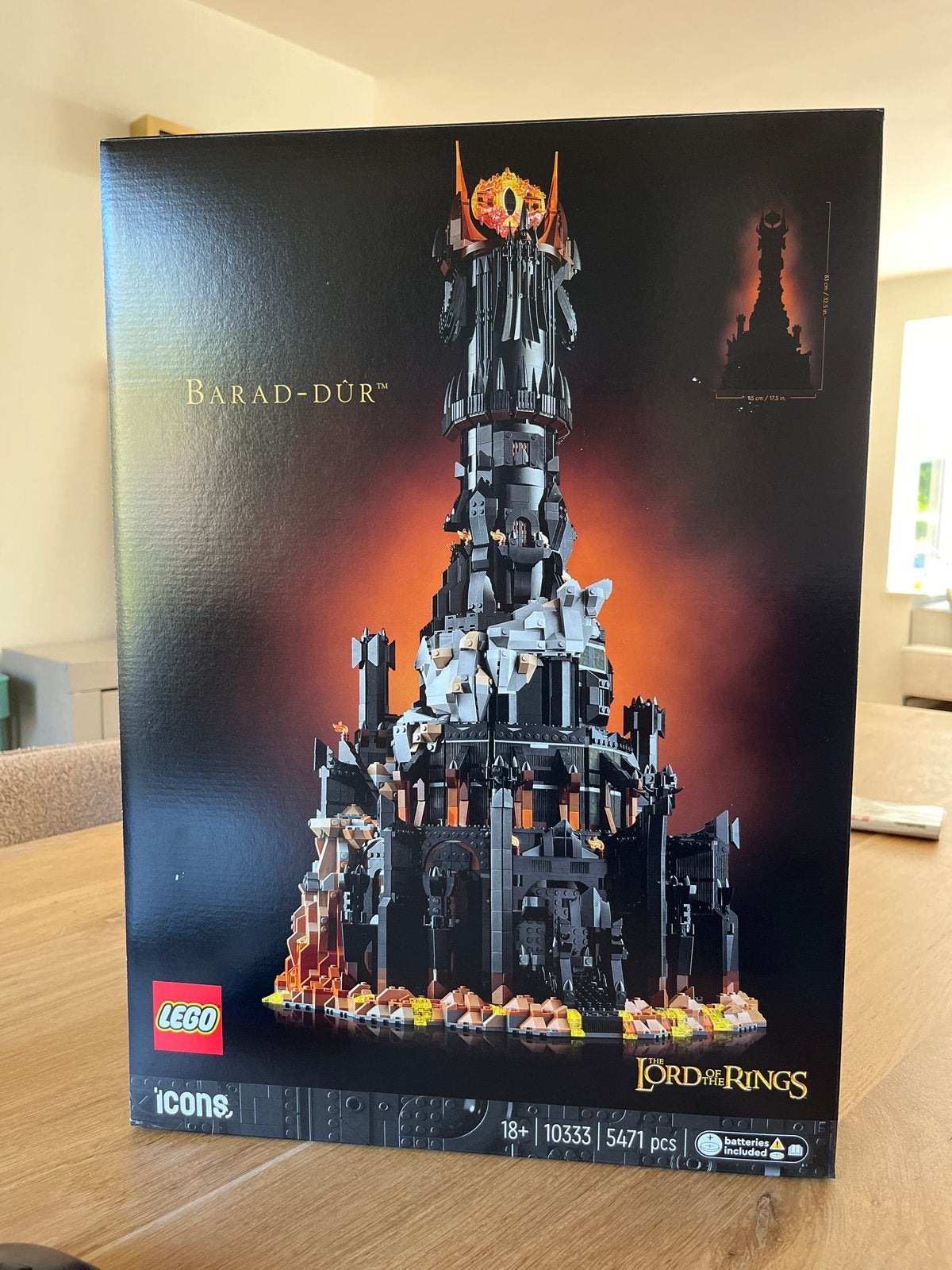 Lege doos LEGO 10333 Barad-Dûr Lord of the Rings, Ophalen of Verzenden, Zo goed als nieuw