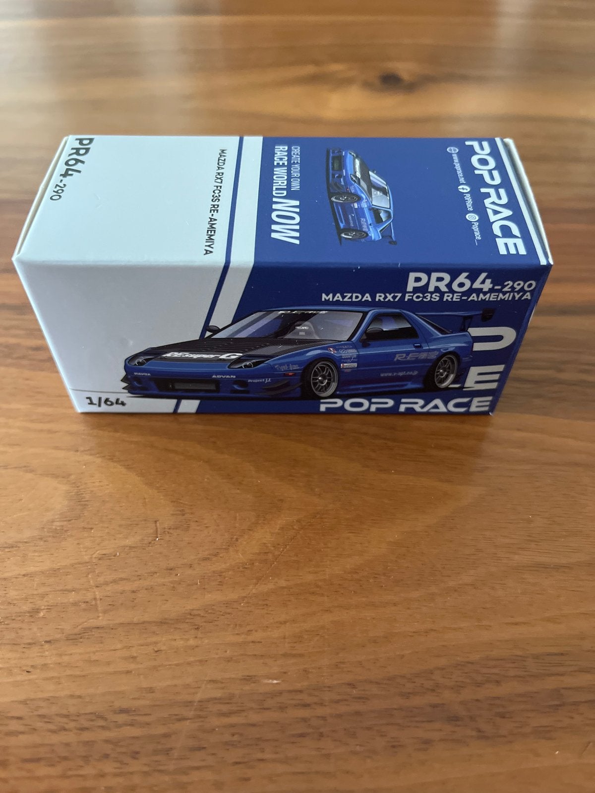 Pop Race Mazda RX7 FC3S RE-Amemiya 1/64 Diecast Model, Ophalen of Verzenden, Zo goed als nieuw, Auto