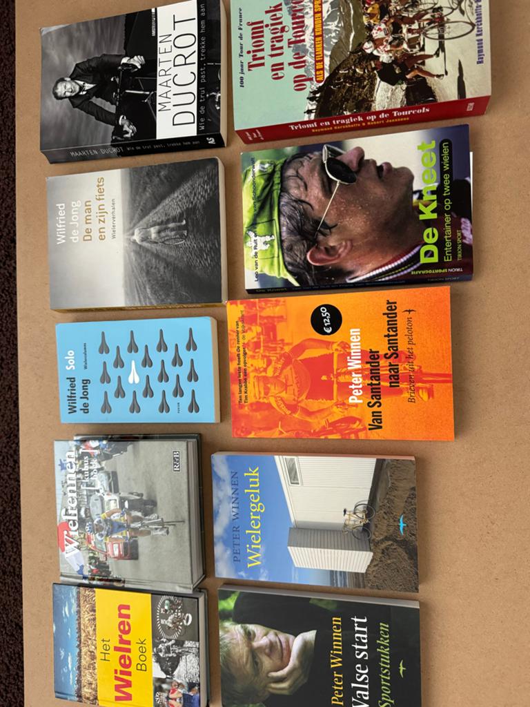 Collectie Wielerboeken: Maarten Ducrot, Wilfried de Jong, Pe, Boeken, Sportboeken, Ophalen of Verzenden, Zo goed als nieuw, Lopen en Fietsen